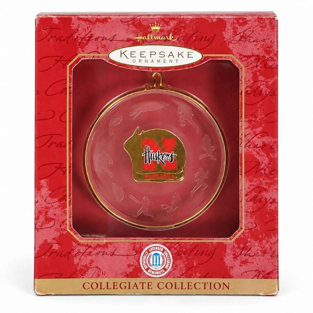 2000 Hallmark Keepsake Ornament Nebraska Huskers Collegiate Collection – Glass &